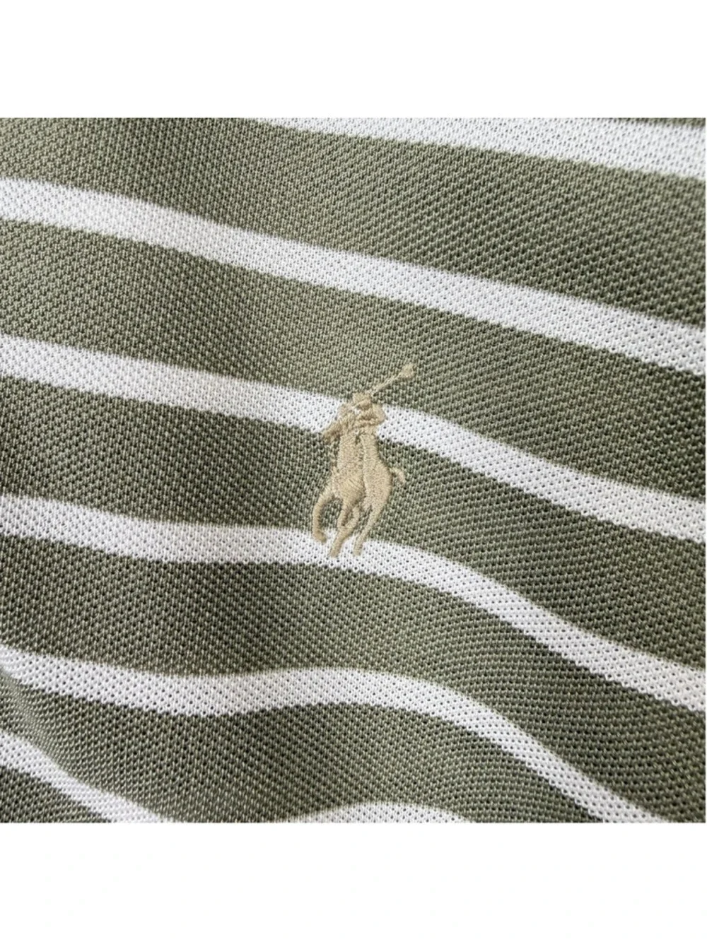 Polo Ralph Lauren Stripped Polo Shirt Large Short Sleeve Green Pony Logo Golf